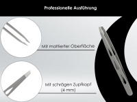 Zupfpinzette fr Augenbrauen mit schrger Zupfflche 9,5 cm