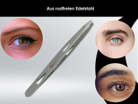Zupfpinzette fr Augenbrauen mit schrger Zupfflche 9,5 cm