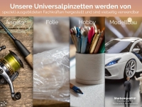 Pinzette gebogen mit Zahnung & F�hrung Edelstahl 13 cm
