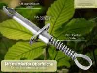 Zeckenpinzette Pinzette Rostfrei mit Feder Zeckenzange