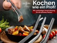 K�chenpinzette Grillpinzette Kochpinzette gebogen 20 cm