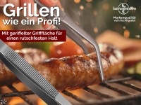 K�chenpinzette Grillpinzette Kochpinzette gebogen 20 cm