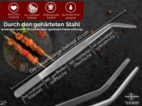K�chenpinzette Grillpinzette Kochpinzette gebogen 20 cm
