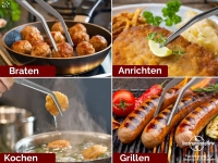 K�chenpinzette Grillpinzette Kochpinzette gebogen 20 cm