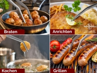 Grillpinzette Bratpinzette K�chenpinzette 25 cm gebogen