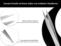 Kosmetik Pinzette Zupfpinzette SPITZ Edelstahl