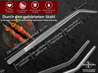 35 cm K�chenpinzette Grillpinzette Kochpinzette gebogen