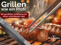 Kochpinzette Bratpinzette Fleischpinzette 30 cm mit Spezialzahnu