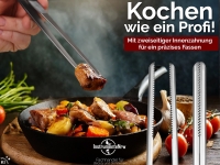 Grillzange Grillpinzette 40 cm Pinzette aus rostfreiem Edelstahl