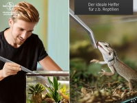 Futterpinzette Pinzette 60cm gebogen rostfrei Terrarium