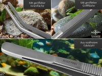 Futterpinzette Pinzette 60cm gebogen rostfrei Terrarium