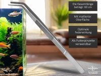 Futterpinzette Pinzette 60cm gebogen rostfrei Terrarium