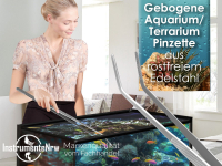 Futterpinzette Pinzette 60cm gebogen rostfrei Terrarium