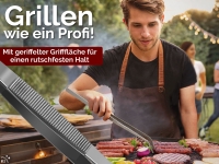 Grillzange Koch-Pinzette 60cm gebogen