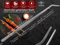 Grillzange Koch-Pinzette 60cm gebogen