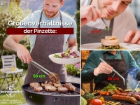 Grillzange Koch-Pinzette 60cm gebogen