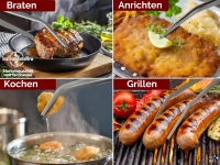 Grillzange Koch-Pinzette 60cm gebogen
