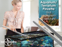 Futterpinzette Pinzette gerade 60cm rostfrei Aquarium