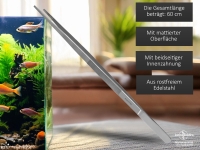 Futterpinzette Pinzette gerade 60cm rostfrei Aquarium