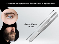 Zupfpinzette aus Solingen Pinzette Schr�g zum Zupfen von kleinsten H�rchen 7,5 cm
