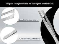 Zupfpinzette aus Solingen Pinzette Schr�g zum Zupfen von kleinsten H�rchen 7,5 cm