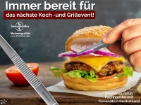 K�chenpinzette Grillpinzette Kochpinzette gerade 10,5 cm