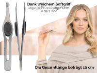 Haarzupf-Pinzette mit Softgriff