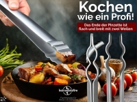 Original Grillzange aus Edelstahl 50 cm Professionelle Ausf�hrun