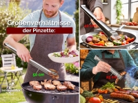 Original Grillzange aus Edelstahl 50 cm Professionelle Ausf�hrun