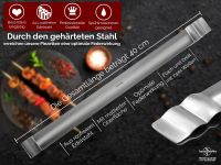 Profi Grillzange aus rostfreiem Edelstahl 40 cm