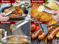Profi Grillzange aus rostfreiem Edelstahl 40 cm