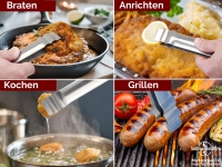 Profi Grillzange aus rostfreiem Edelstahl 40 cm