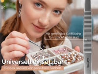 Pinzette Gebogen 12,5 cm mit Innenzahnung rostfreie Pincette aus Edelstahl