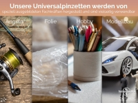 Pinzette Gebogen 12,5 cm mit Innenzahnung rostfreie Pincette aus Edelstahl