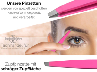Kosmetik Zupfpinzette Augenbrauen Pinzette Haarpinzette Pink 10 cm - 2 mm
