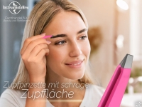 Kosmetik Zupfpinzette Augenbrauen Pinzette Haarpinzette Pink 10 cm - 2 mm