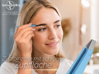 Feine Zupfpinzette Haar-Pinzette Haarzupfpinzette Blau 10 cm - 4 mm Edelstahl