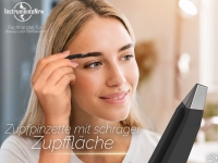 Zupfpinzette Zupf-Pinzette schwarz Schr�g 10 cm - 2 mm Edelstahl Rostfrei