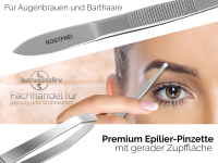 Feine Zupfpinzette Gerade Haar-Pinzette Augenbrauen Rostfreies Edelstahl 8cm