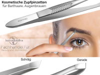 2-Teiliges Haarzupf-Pinzetten Set Zupfpinzette Augenbrauen Schrg Gerade Rostfrei