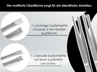 3-Teiliges Modellbau Pinzetten Set Mikroskopier Pinzette Flachpinzette Spitzpinzette Schrg Gerade Spitz