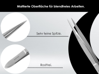 3-Teiliges Modellbau Pinzetten Set Mikroskopier Pinzette Flachpinzette Spitzpinzette Schrg Gerade Spitz