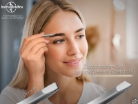 2er Set Zupfpinzetten Augenbrauen Pinzette Haarzupfpinzette Schr�g + Gerade