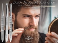 3-Teiliges Augenbrauen-Zupfpinzetten Set Schr�g - Spitz - Gerade 8 cm