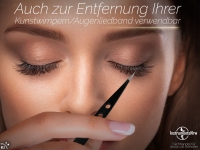 Spitze Zupfpinzette schwarz Beauty-Pinzette Haarzupfpinzette 9,5 cm