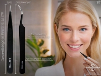 Haarzupfpinzette Augenbrauen Haarzupfer Zupfpinzette Pinzetten Set 2 St�ck