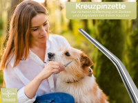 Zeckenzange Zeckenpinzette fr Hunde Katze und weitere Tiere Haustiere Pinzette aus Edelstahl Rostfrei Zeckenentferner Universell einsetzbarer