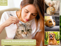 Zeckenzange Zeckenpinzette fr Hunde Katze und weitere Tiere Haustiere Pinzette aus Edelstahl Rostfrei Zeckenentferner Universell einsetzbarer