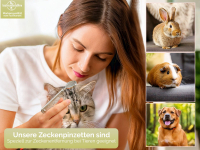 Spitze Zeckenzange mit Lupe Zecken-Pinzette