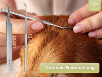 Zeckenpinzetten Set Pinzette + Zeckenhaken